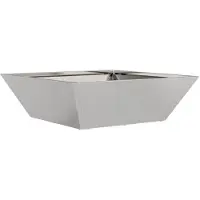 vidaXL Cache-pot de jardin Argent 50 x 50 x 15 cm Acier inoxydable