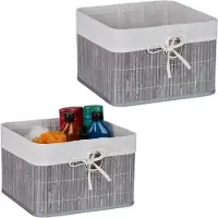 Relaxdays Kit de paniers de rangement (31 cm, 2x)