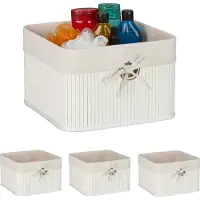 Relaxdays Kit de paniers de rangement (4x)