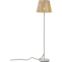 QAZQA Lampadaire d'extérieur blanc avec abat-jour en corde beige IP44 - Virginia Jayla