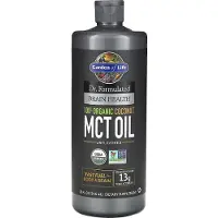 Garden of life , Dr. Formulated Santé Cérébrale, Huile de TCM de Noix de Coco 100% Biologique, Non Aromatisée, 32 fl oz (946 ml)