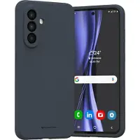 Mercury Etui Silicone Sam A36 granatowy/navy (Samsung Galaxy A36), Coque pour téléphone portable, Bleu, Noir
