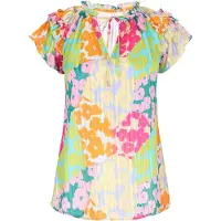 NAEMI Chemisier 'Fashion Look' bleu clair / jaune clair / vert clair / orange