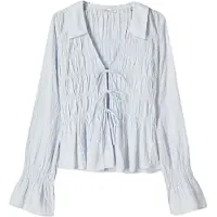 Bershka Chemisier bleu-gris