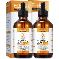 P-Beauty Sérum visage aux vitamines C et E acide hyaluronique anti-âge rides Vegan, 2x 120ml