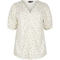 Zizzi Chemisier 'Vlili' bleu clair / vert clair / blanc