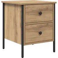 vidaXL Cabinet de Chevet avec tiroir chêne artisanal 40 x 42 x 50 cm