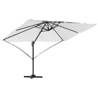 vidaXL Parasol , 351 x 250 x 260 cm, polyester et aluminium, couleur sable