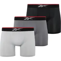 Reebok Boxers 'GLYNN' gris / gris clair / rouge / noir