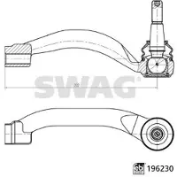 SWAG Rotule de barre d'accouplement pour JAGUAR XE (X760) Avant droite 33 11 2067