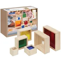 Guidecraft Jouets éducatifs Nesting Pyramid Mirror Set - jeu de miroir coloré
