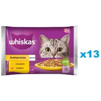 Whiskas Senior sachet 52x85g Poultry Feast nourriture humide en gelée pour chats âgés avec : poulet, dinde