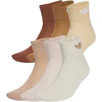 Adidas Originals Chaussettes 'Mid Ankle 6 Pairs' nude / chamois / marron / marron châtaigne / rose pastel / blanc