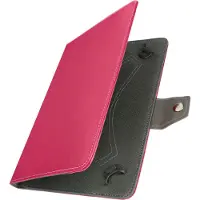 Avizar Housse Tablette 10 Pouces Universelle Effet Cuir Vieilli Support Vidéo Fuchsia