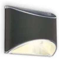 Briloner Applique murale solaire LED 100x80x50mm rectangulaire 4xLED lumière blanche chaude capteur crépusculaire IP44 anthracite lampe extérieure jardin entrée