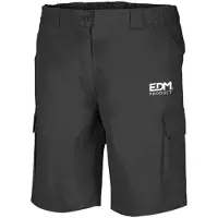 EDM Bermuda Noir Serigraphié Confort Et Visibilité De Marque -