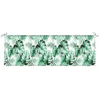 vidaXL Coussin de banc Motif feuille 150 x 50 x 3 cm Tissu Oxford