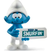 Schleich Schtroumpf avec table - Keep on Smurfin