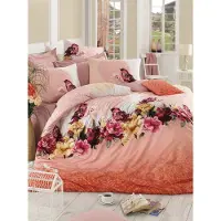 L'essentiel Maison , Adal- PRL6845, Rose, couettes, 100% coton ranforce