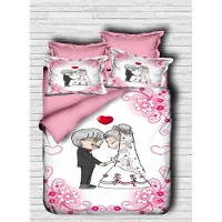 L'essentiel Maison , Adal- PRL6122, Rose,Blanc, Couettes, Dessus de couette et taie d'oreiller : 100 % microcoton polyester