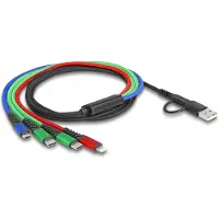 DeLOCK Câble de chargement USB 4 en 1 USB Type-A + USB-C vers Ligh