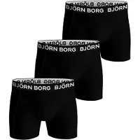 Björn Borg Boxers Cotton Stretch 3-Pack Noir taille XXL