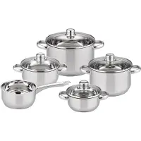 Elo Galactica Set de 5 pots, acier inoxydable BASIC 22005