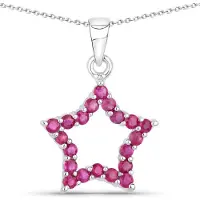 Rafaela Donata Chaîne rouge rubis / argent