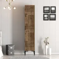 Skye Decor , Kumsal P - Noyer, armoire, noyer, 100 % PANNEAUX DE PARTICULES MÉLAMINÉS, 40 x 201,4 x 47,5 cm