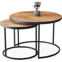Skye Decor , Oden - 9533, table basse, 100 % PANNEAUX DE PARTICULES MÉLAMINÉS, pin, 69,5 x 69,5 x 46,5 cm
