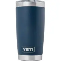 Yeti Rambler Tumbler Cup 20oz Mag Slider Lid, Navy Blue, gobelet isotherme avec couvercle, 591 ml
