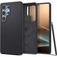 Spigen Silicone Fit (Samsung Galaxy S25 Ultra), Coque pour téléphone portable, Noir