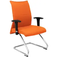Piqueras Y Crespo Albacete Confidente Office Fixed Chair Orange