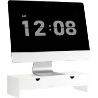 SoBuy Meuble de bureau - - Support ordinateur portable / écran - 47 x 18 x 11 cm - Blanc