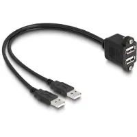 DeLOCK USB 2.0 Kabel 2x USB Typ-A Stecker zu 2x USB Typ-A Bu