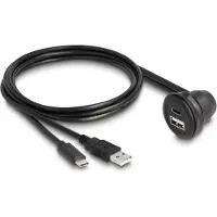 DeLOCK USB 2.0 Kabel USB Typ-A Stecker und USB Type-C 1m sw
