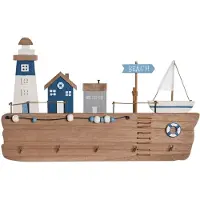 DKD Home Decor Porte-manteau mural - DKD Home Decor MDF Bois (34,5 x 1,5 x 21,5 cm)