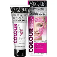 REVUELE Masque peel-off pailleté Colour Glow pour le rajeunissement de la peau 80 ml