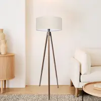 Opviq , AYD-3685, lampadaire, CORPS EN TISSU, crème, 200 x 21 x 21 cm