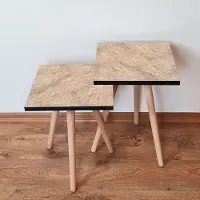 Skye Decor , 2Shp389 - Beige, table d'appoint (2 pièces), beige, 100 % MDF, 35 x 35 x 47 cm