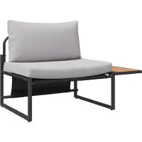 vidaXL Mobilier d'extérieur en acier, 2 pièces, acier gris clair