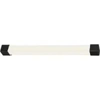 Briloner ACIOTIS BLACK Lampe miroir, IP44 Protection contre les projections d'eau, Lumière blanche neutre, Montage 2 en 1, noir, 34 x 6,7 x 2,8 cm