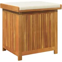 vidaXL Coffre à coussins d'extérieur 60x50x61 cm bois massif acacia