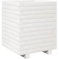 vidaXL Jardinière blanc 40x40x49,5 cm bois de pin massif