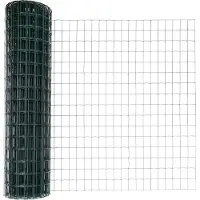 vidaXL Clôture européenne avec poteaux, 10 x 1,2 m, acier revêtu de PVC, couleur verte