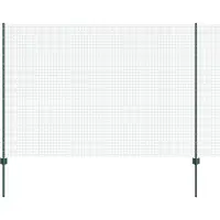 vidaXL : Clôture en fil barbelé soudé avec poteaux, 25 x 1,5 m, en acier galvanisé