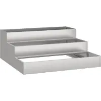 vidaXL Cache-pot de jardin Argent 90 x 90 x 35 cm Acier inoxydable