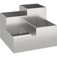 vidaXL Pot de fleurs de jardin argenté 80 x 80 x 60 cm acier inoxydable