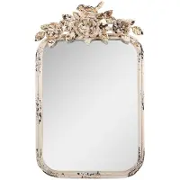 Clayre & Eef Miroir de table 27x5x45 cm Beige Métal