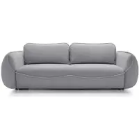 Selsey Cutie - Canapé 3 places avec fonction sommeil & espace de rangement, velours Easy-Clean, gris clair
